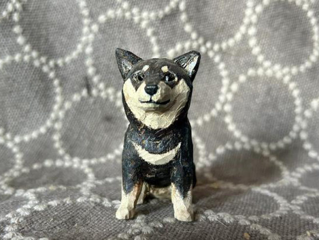 どうぶつ木彫り体験 〜おすわりポーズの柴犬〜